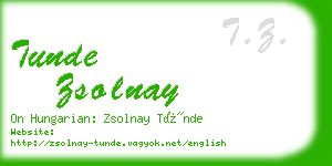 tunde zsolnay business card